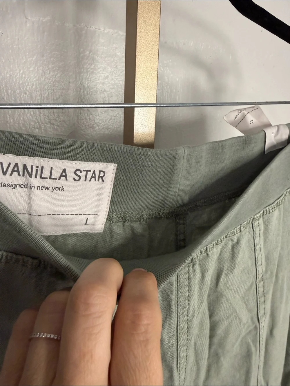 💟 Vanilla Star 🌿 Sage Green Linen Blend Jogger Pants - Picture 4 of 6